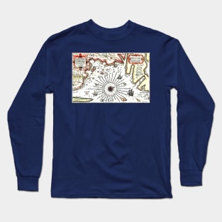 16th Century Map of Swedish Coastline Long Sleeve T-Shirt